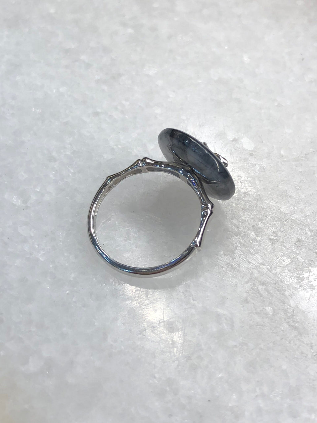 Icy Wuji Black Jadeite Ring