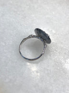 Icy Wuji Black Jadeite Ring