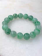 Icy Green Jadeite Beads Bracelet
