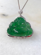Icy Green Buddha Jadeite Pendant