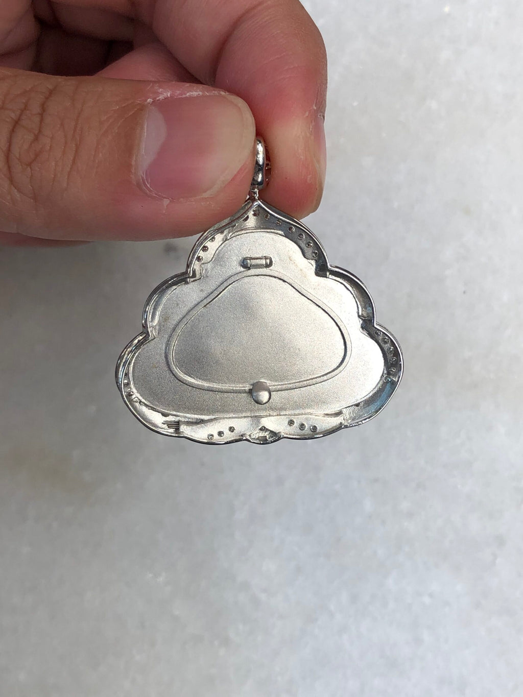 Icy Green Buddha Jadeite Pendant