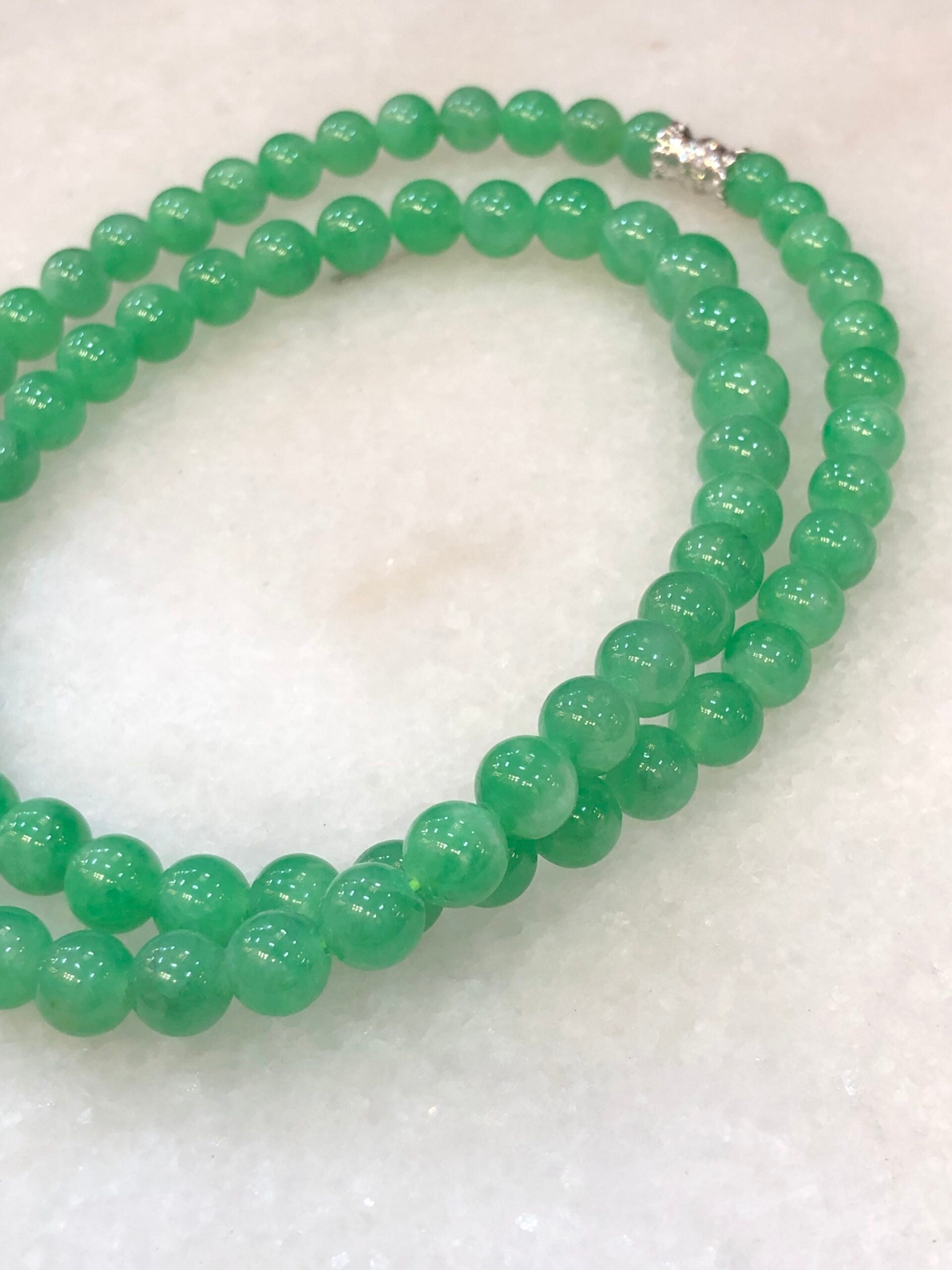 Green Jade Beads Necklace