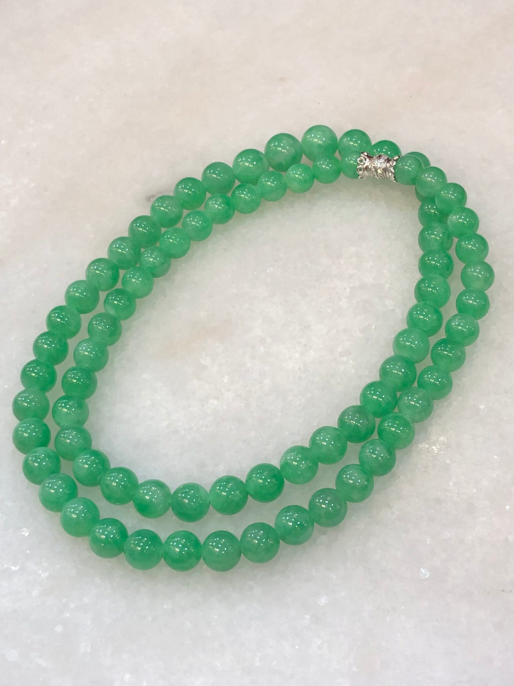 Green Jade Beads Necklace