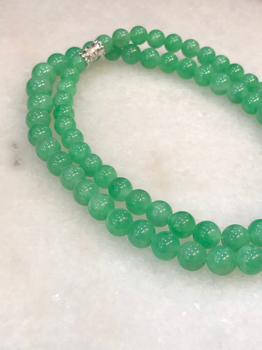 Green Jade Beads Necklace