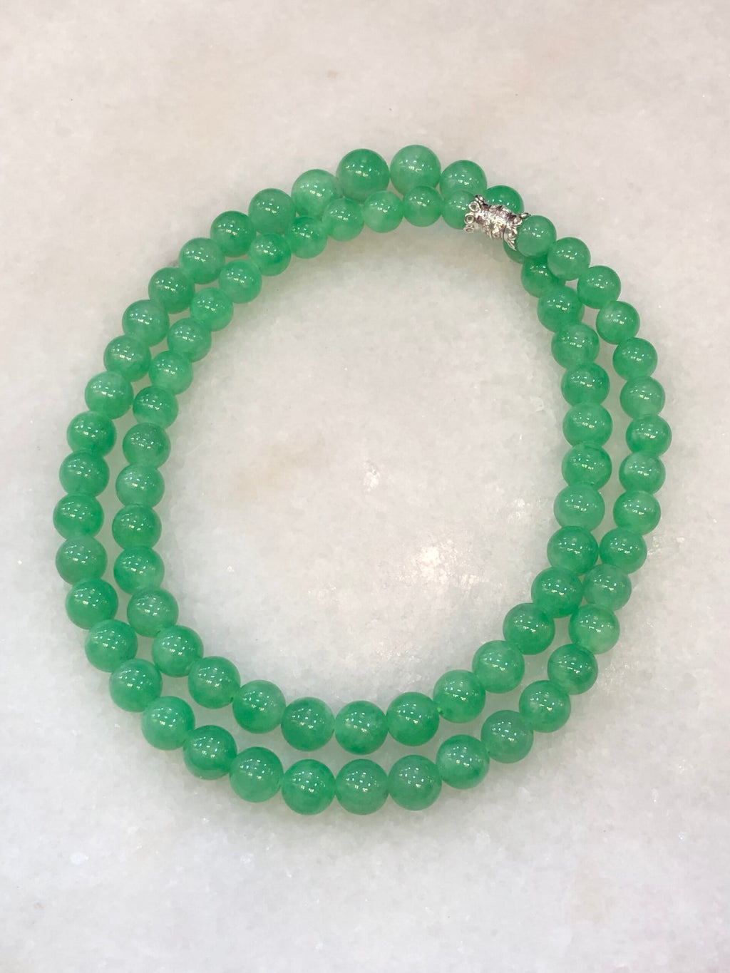 Green Jade Beads Necklace