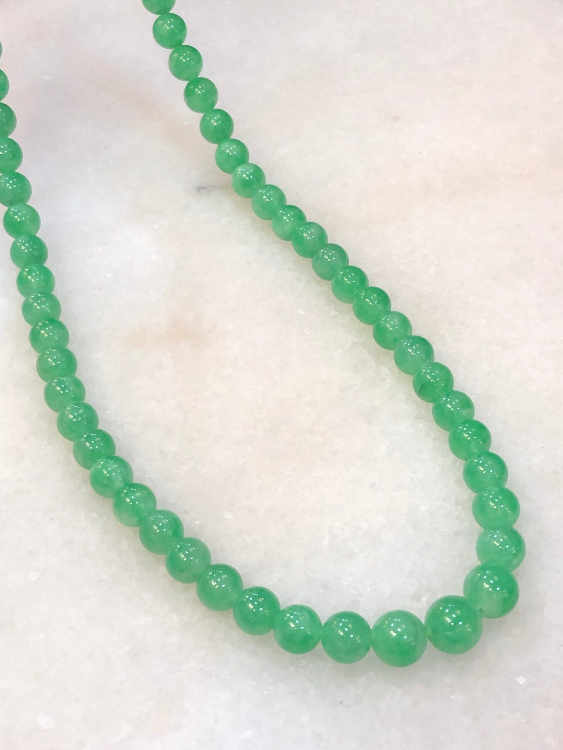 Green Jade Beads Necklace