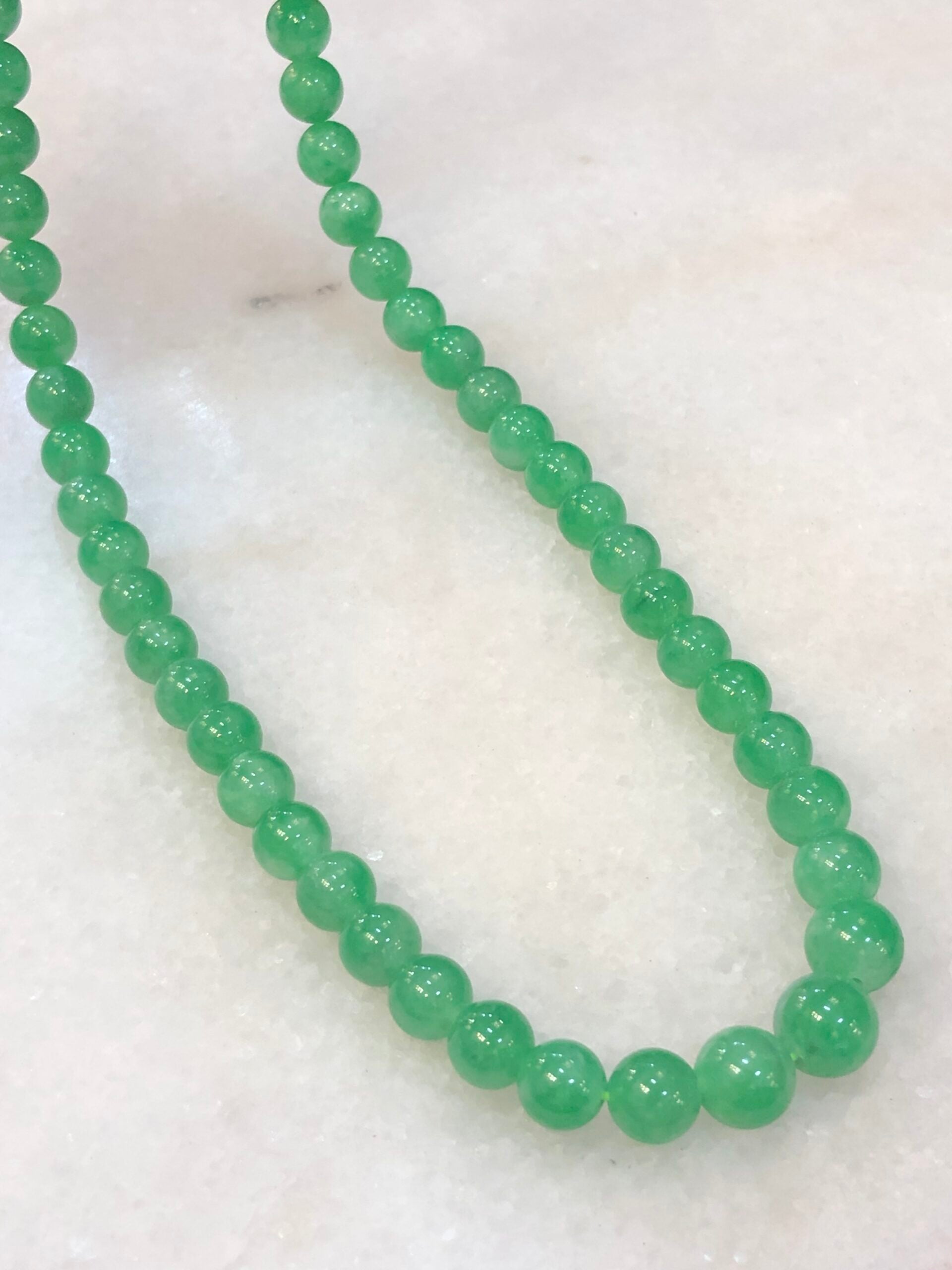 Green Jade Beads Necklace