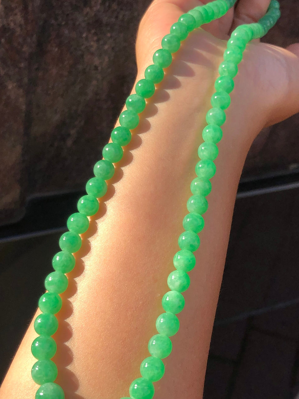 Green Jade Beads Necklace