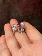 Unheated 1.04ct Vivid Red Ruby Ring