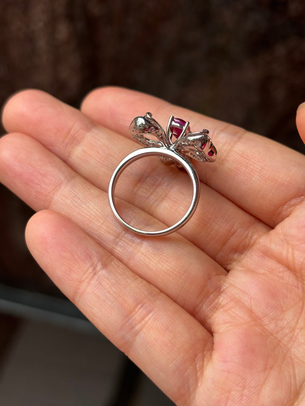 Unheated 1.04ct Vivid Red Ruby Ring