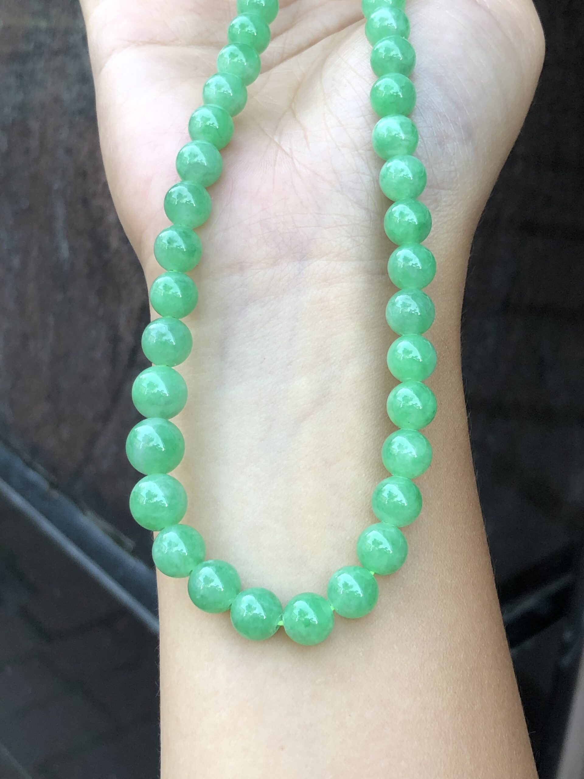 Green Jade Beads Necklace