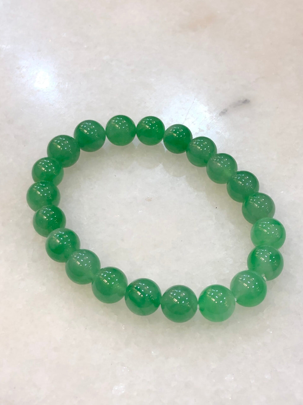 Icy Green Jade Beads Bracelet