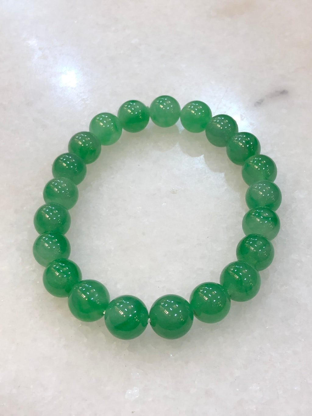 Icy Green Jade Beads Bracelet