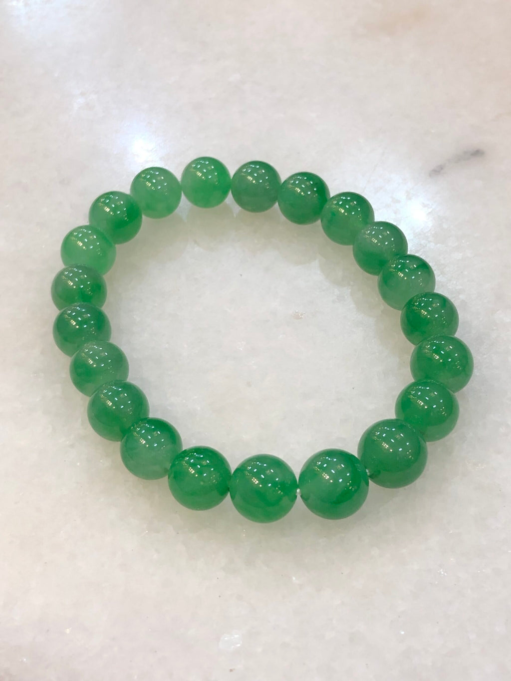 Icy Green Jade Beads Bracelet