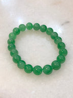 Icy Green Jade Beads Bracelet