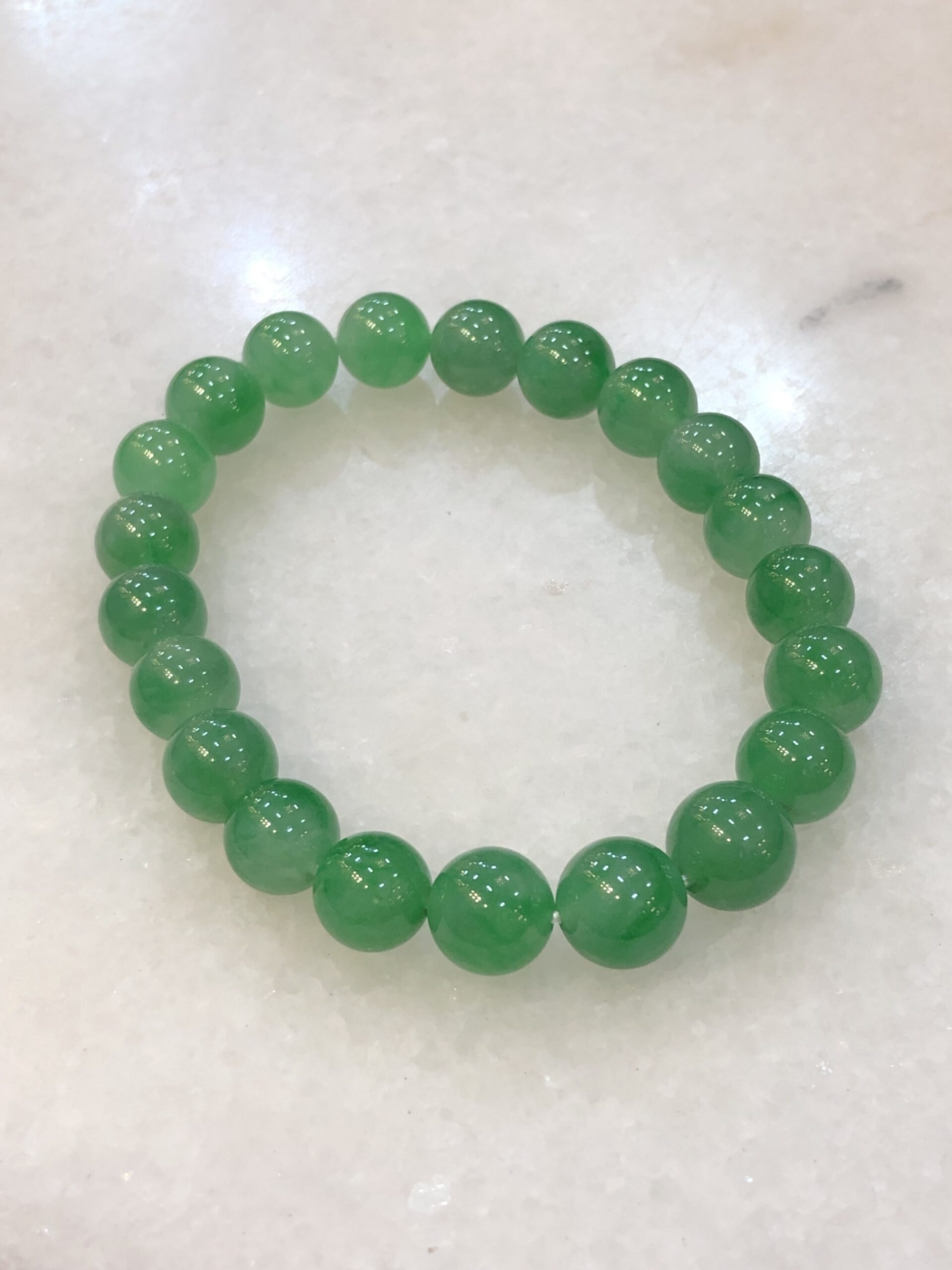 Icy Green Jade Beads Bracelet