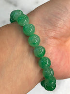 Icy Green Jade Beads Bracelet