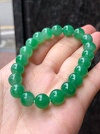 Icy Green Jade Beads Bracelet