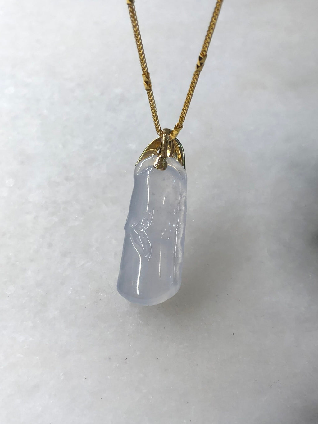 Icy Jade Bamboo Pendant