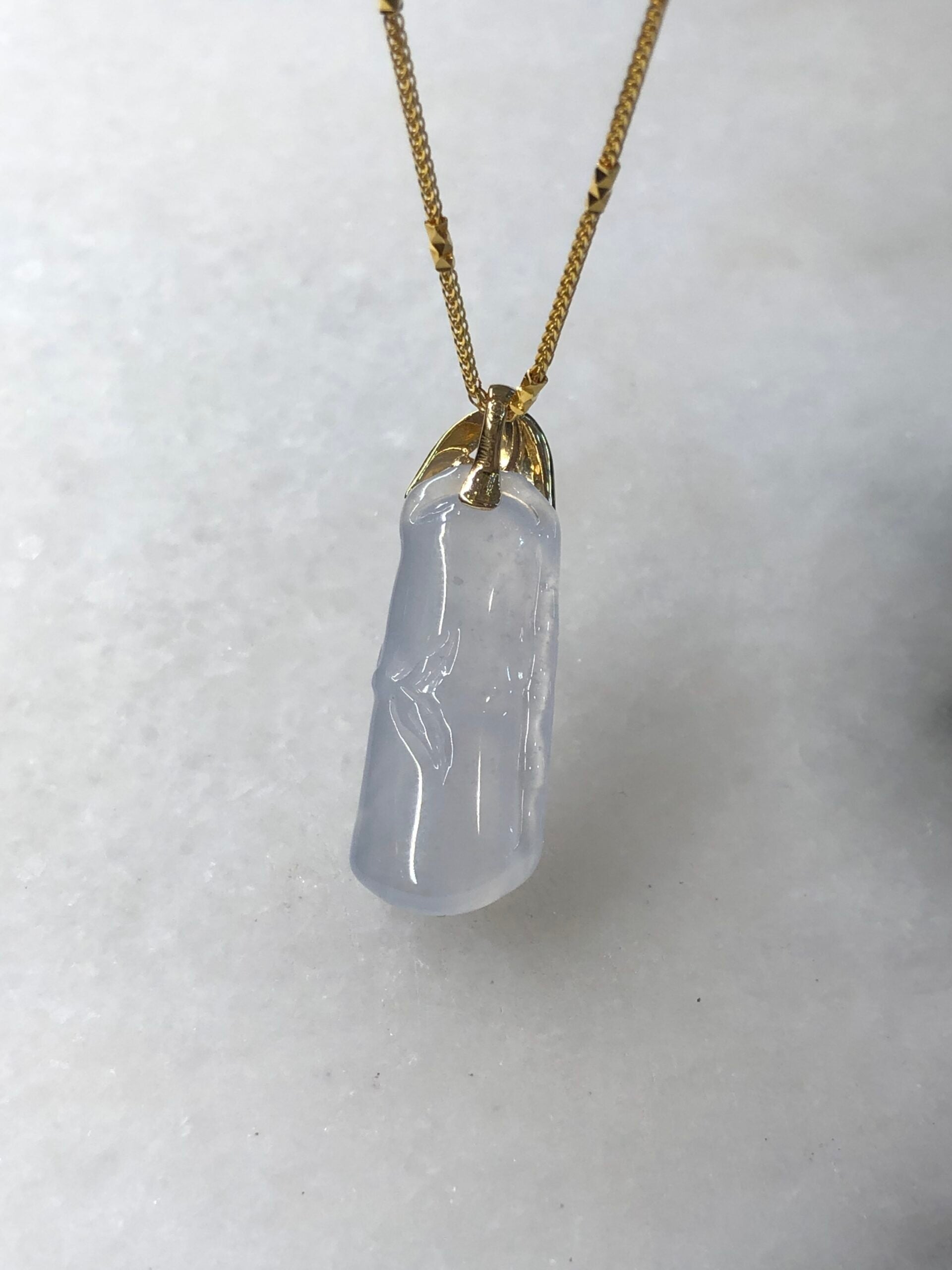 Icy Jade Bamboo Pendant
