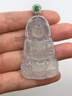 Icy Jade Guan Yin Pendant