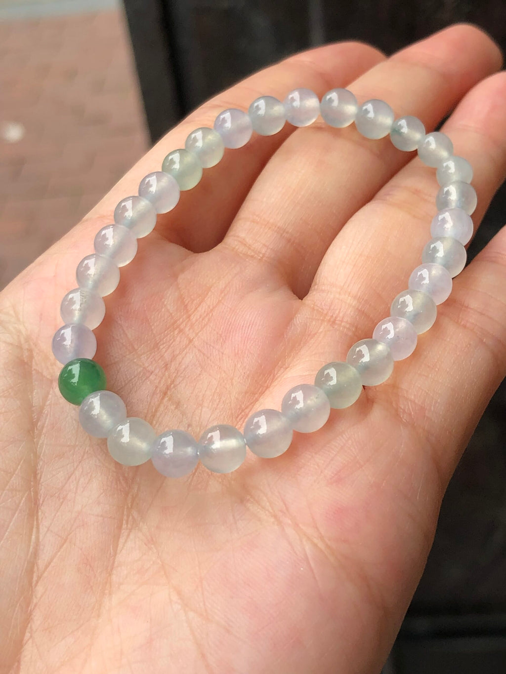Icy Pastel Colours Jade Beads Bracelet