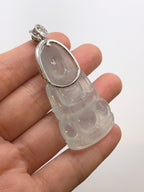 Icy Jade Guan Yin Pendant