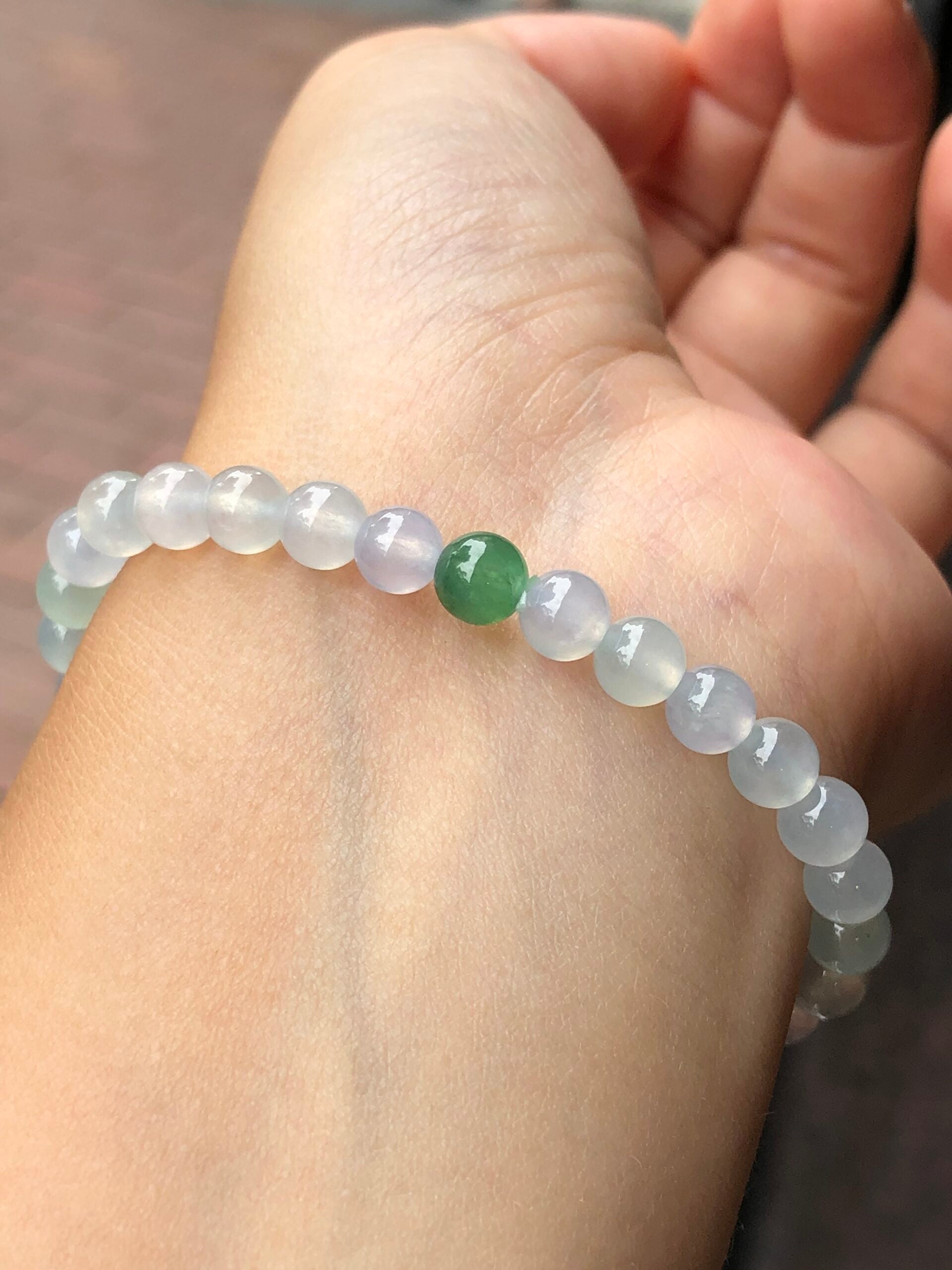 Icy Pastel Colours Jade Beads Bracelet
