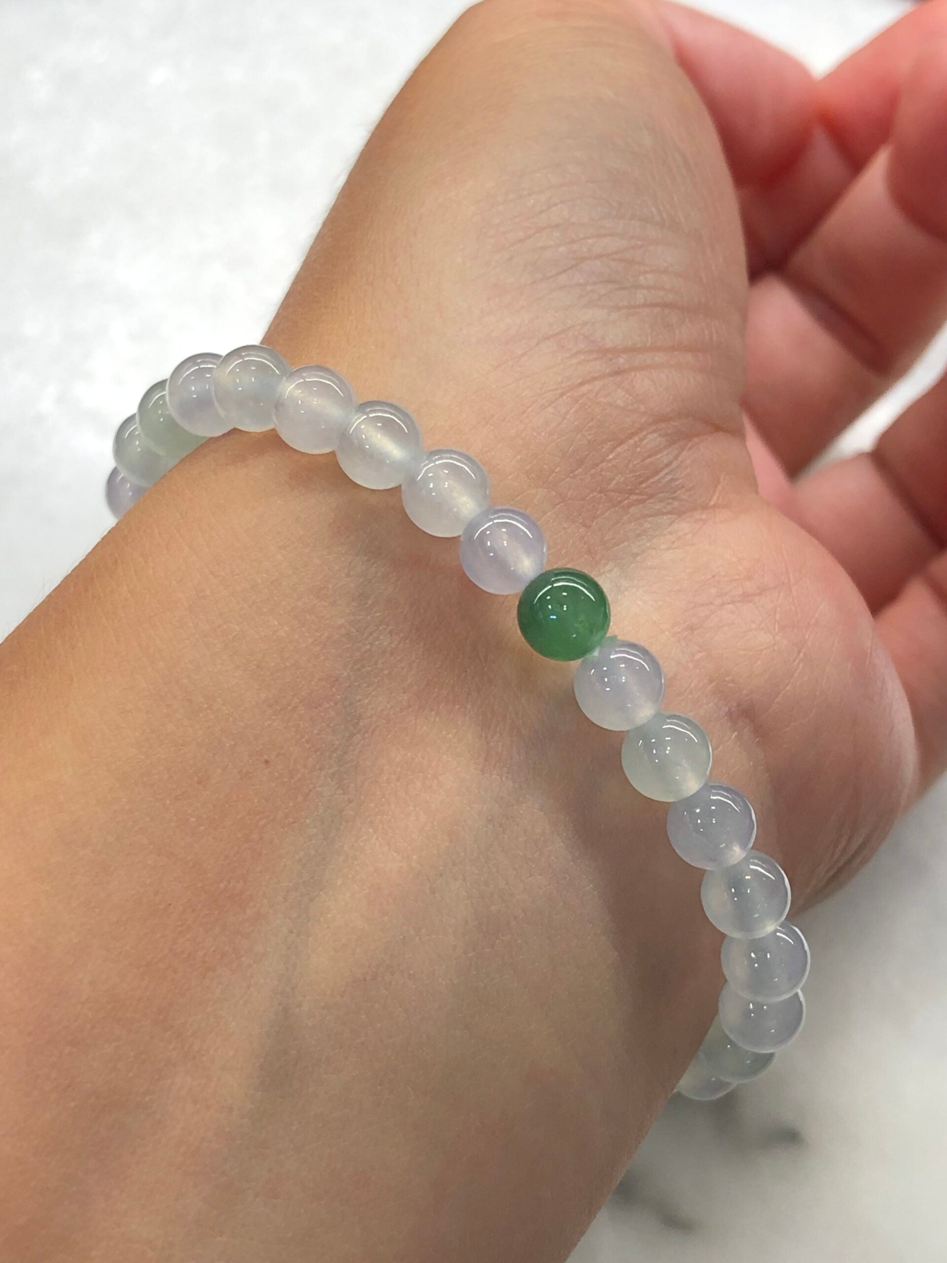 Icy Pastel Colours Jade Beads Bracelet