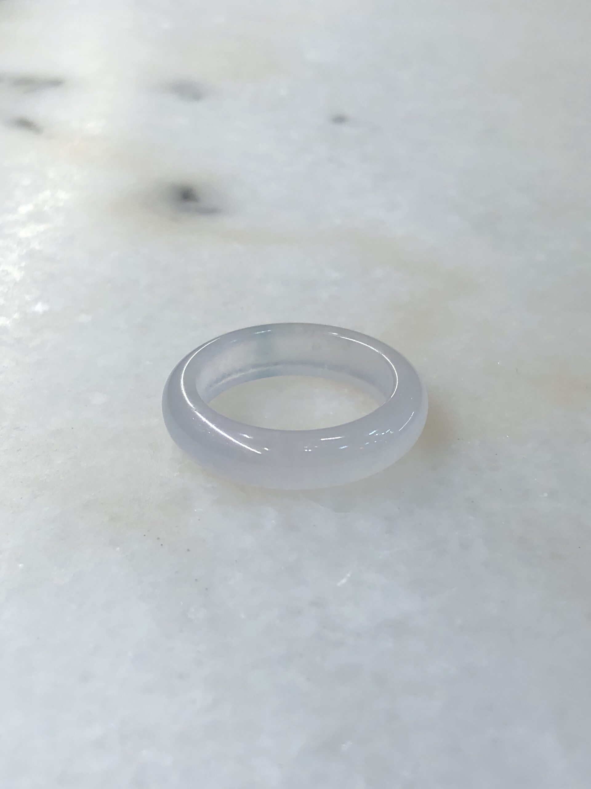 Icy Jadeite Hololith Ring