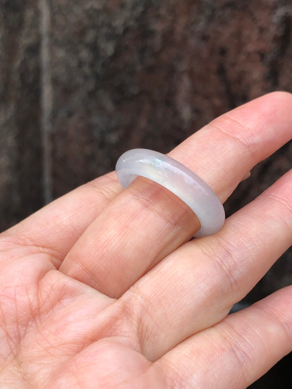 Icy Jadeite Hololith Ring