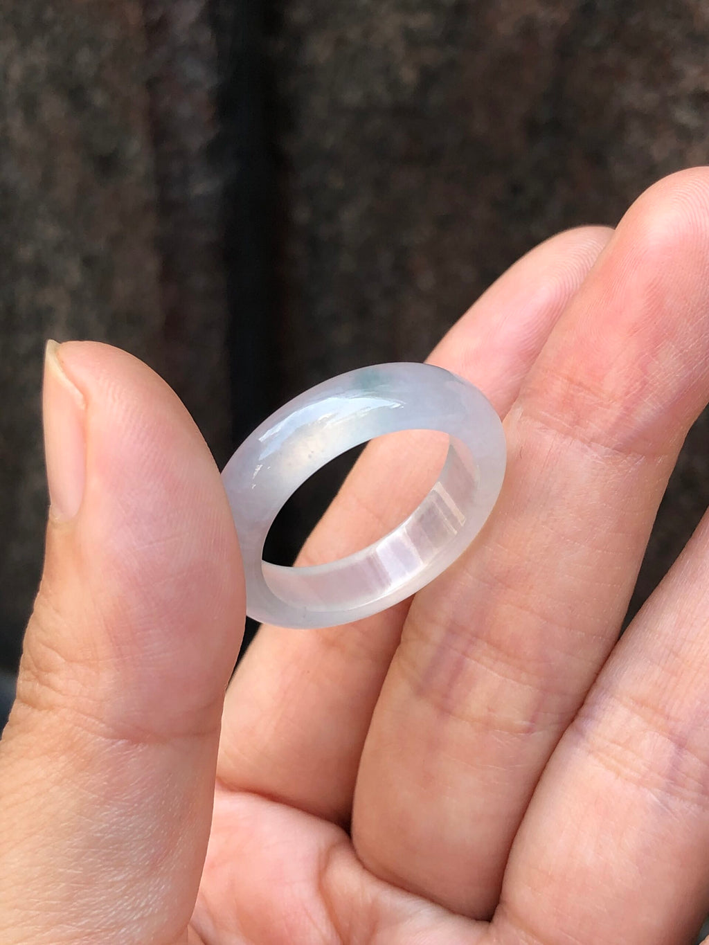 Icy Jadeite Hololith Ring