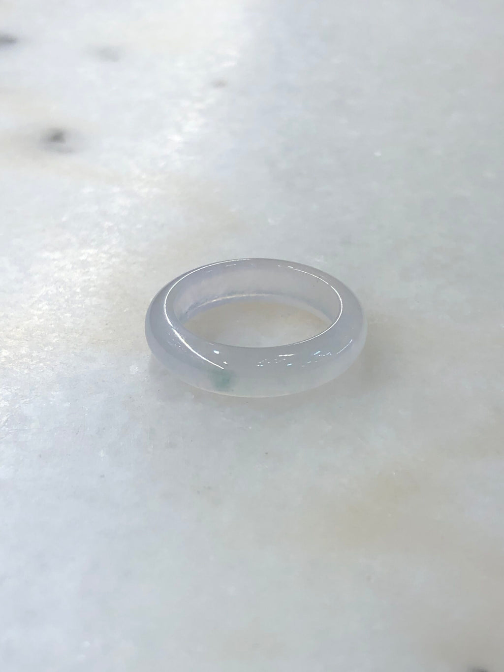 Icy Jadeite Hololith Ring