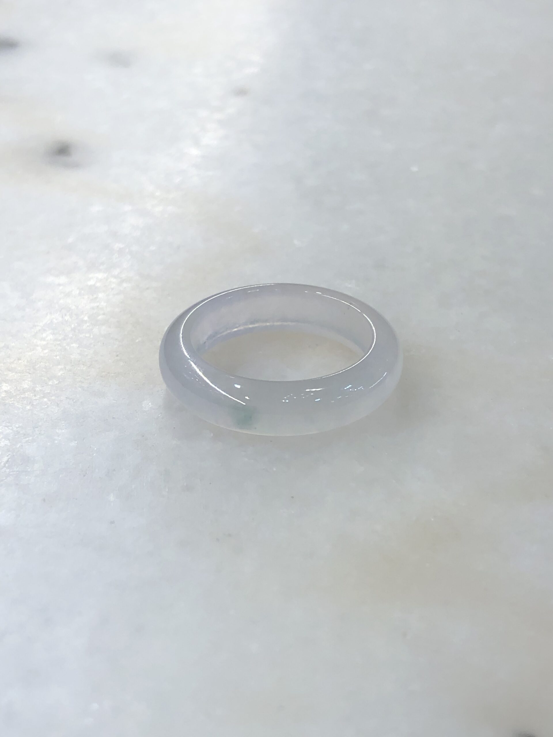 Icy Jadeite Hololith Ring