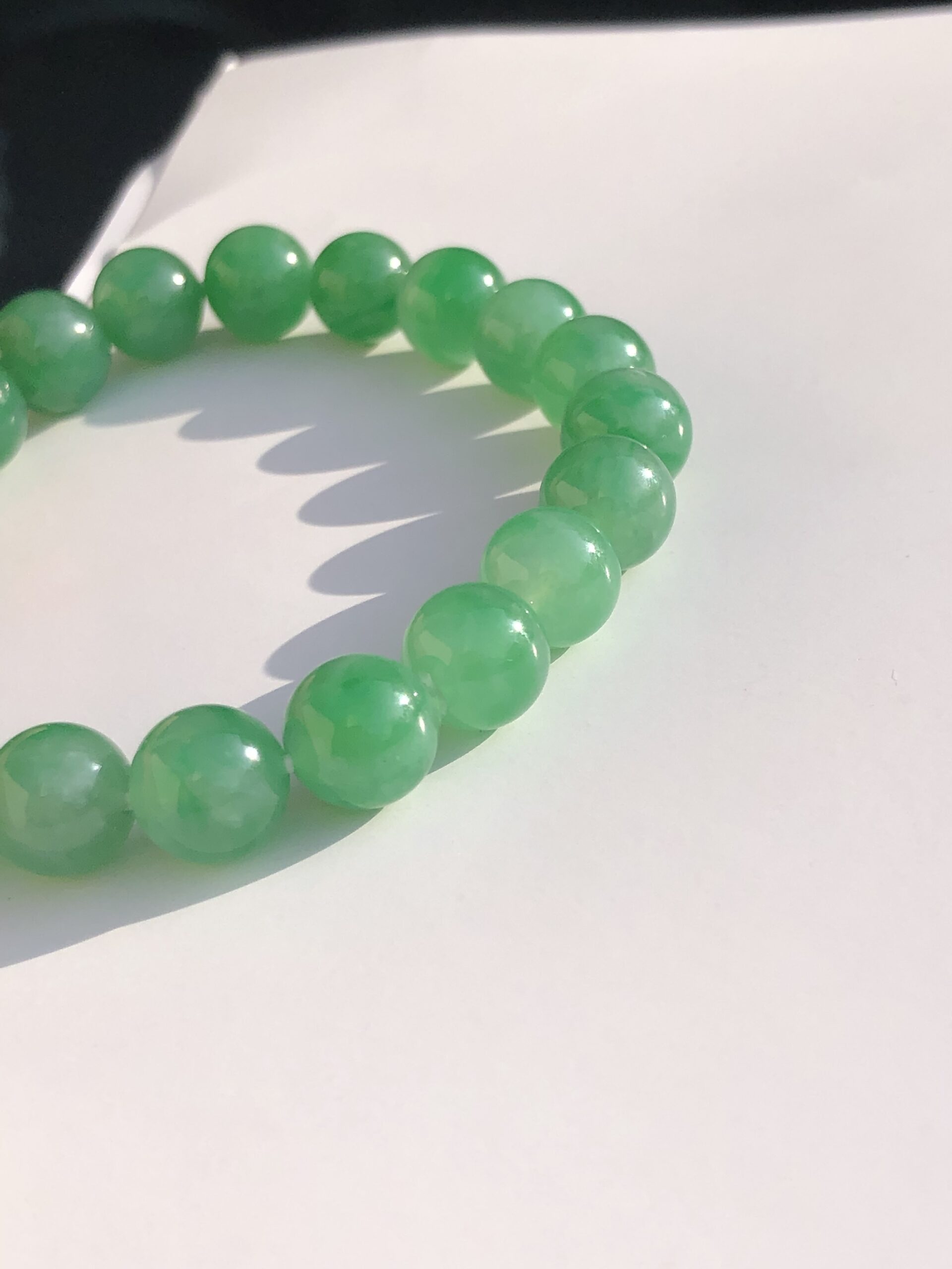 Icy Green Jade Beads Bracelet