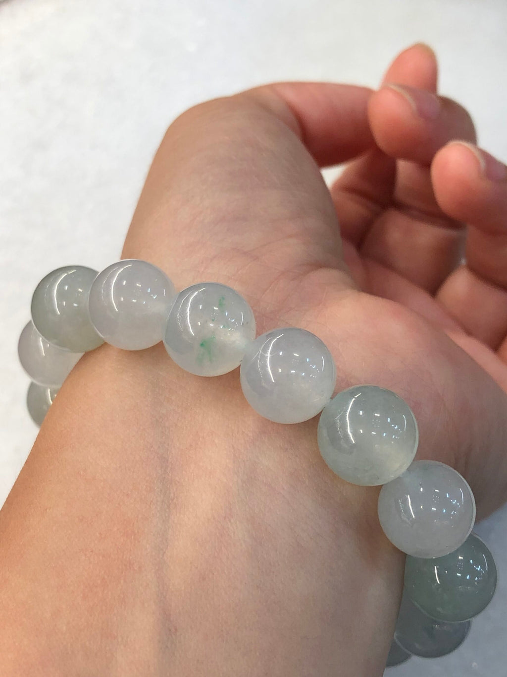 Icy Jadeite Beads Bracelet