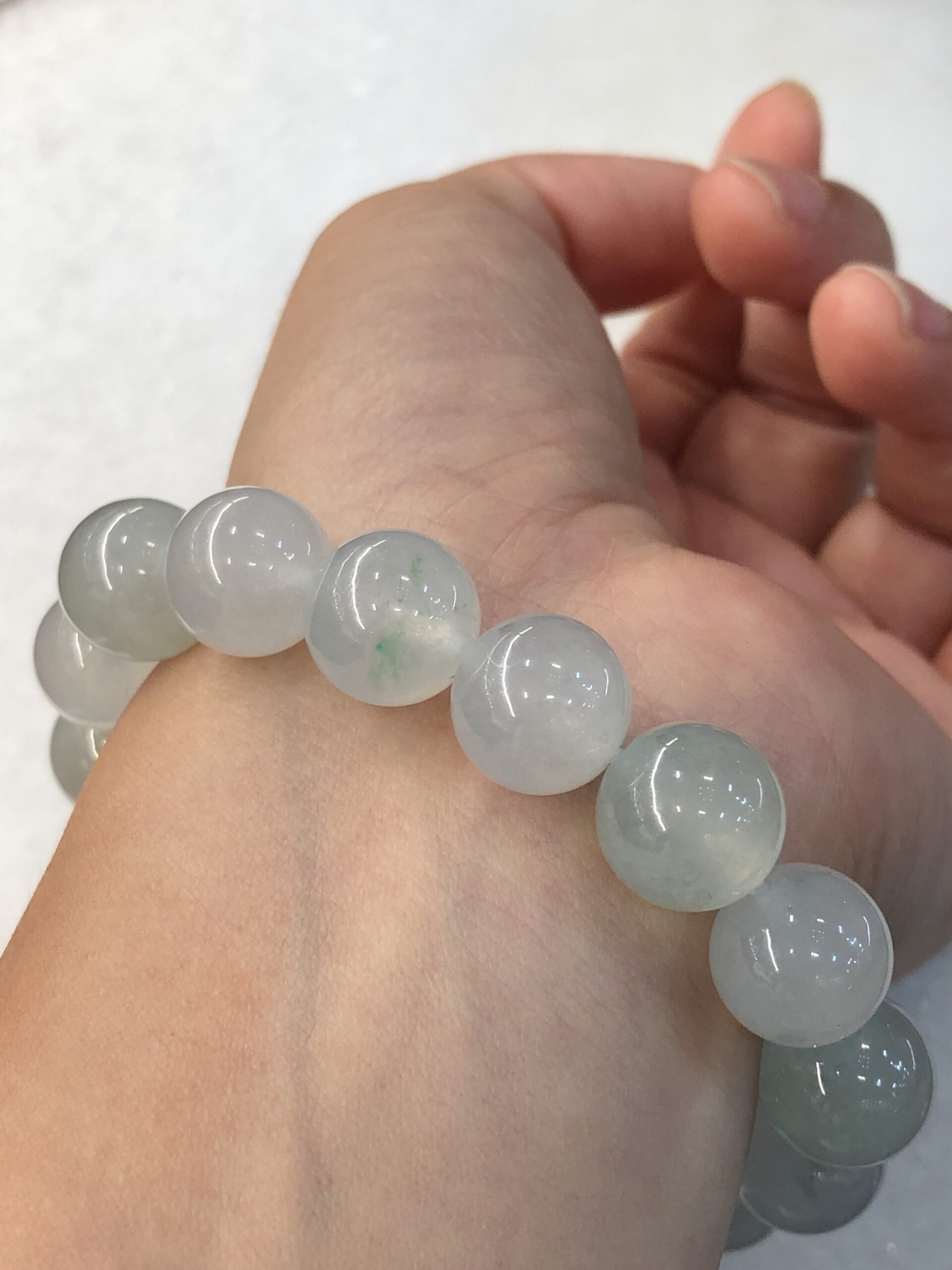 Icy Jadeite Beads Bracelet