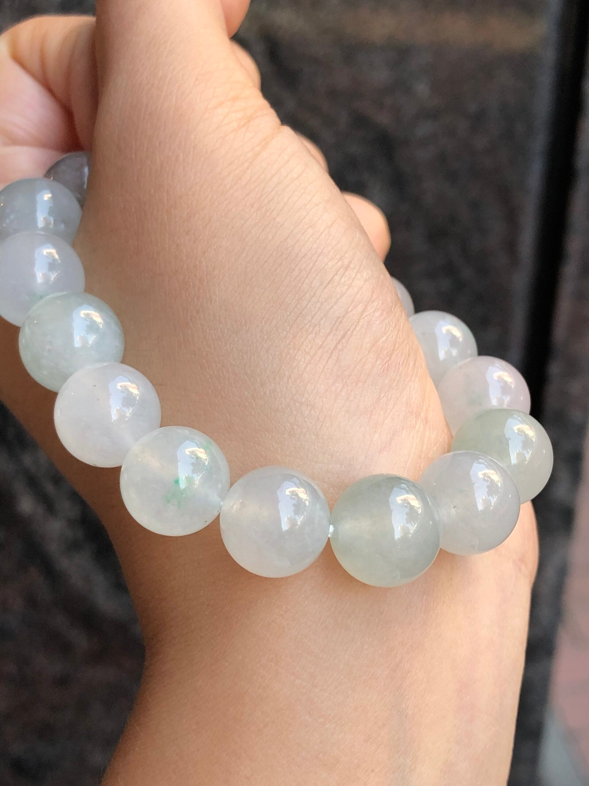 Icy Jadeite Beads Bracelet