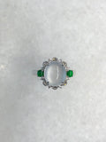 Icy Jade Cabochon Ring (Glassy Variety)