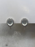 Icy Jade Cabochons Earrings (Glassy Variety)