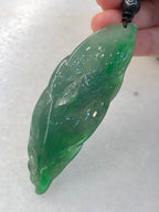 Icy Green Jade Cicada on Leaf