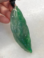 Icy Green Jade Cicada on Leaf