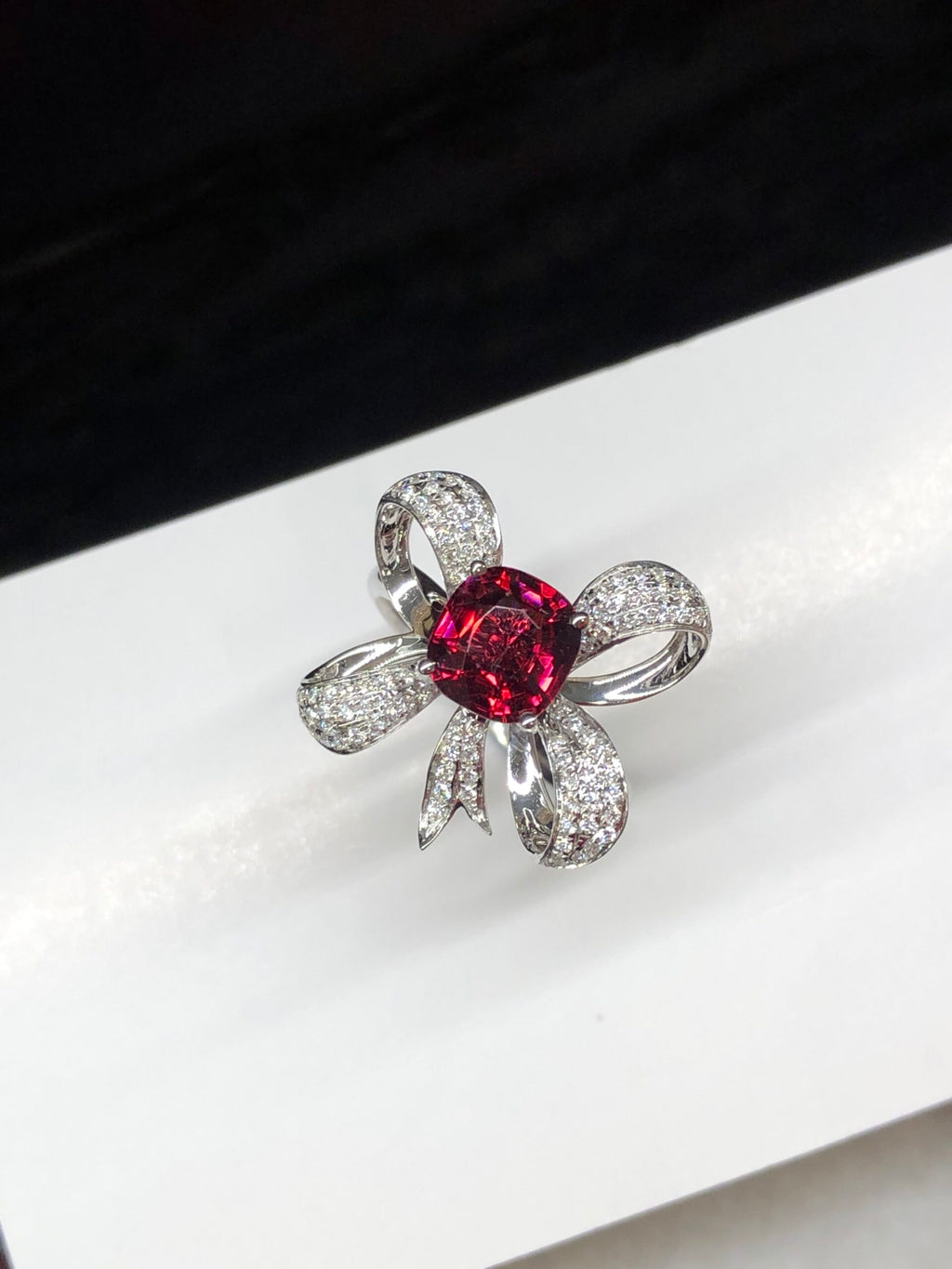 1.91ct Vivid Orangy Red Spinel Ring