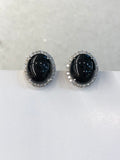 Mo Cui Jade Cabochons Earrings