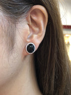 Mo Cui Jade Cabochons Earrings