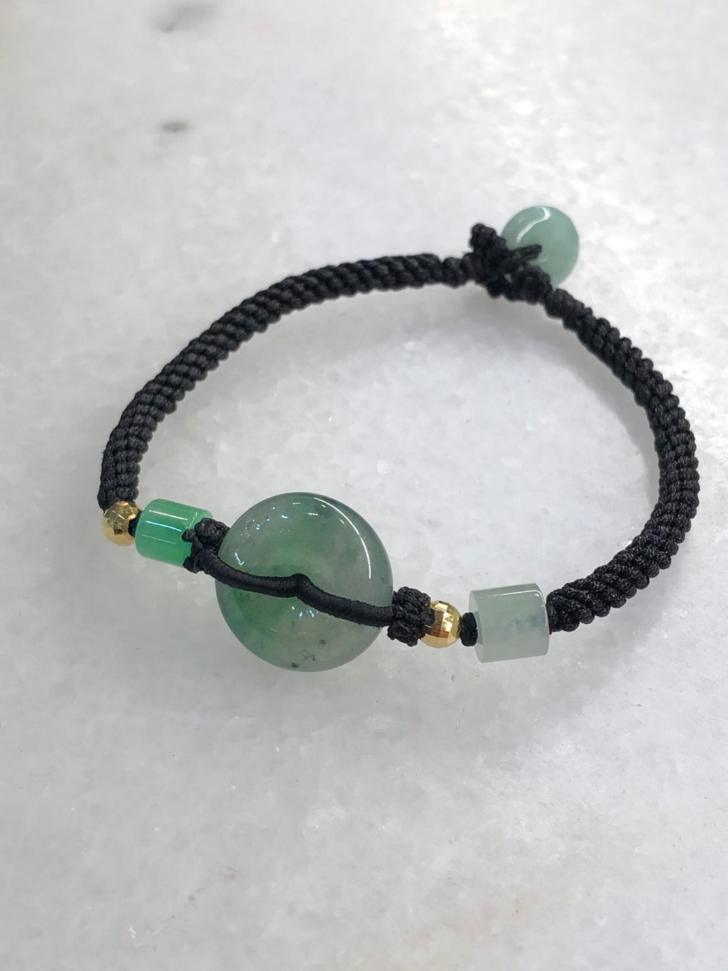 Icy Green Jade Safety Coin Bracelet