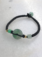 Icy Green Jade Safety Coin Bracelet