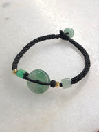 Icy Green Jade Safety Coin Bracelet