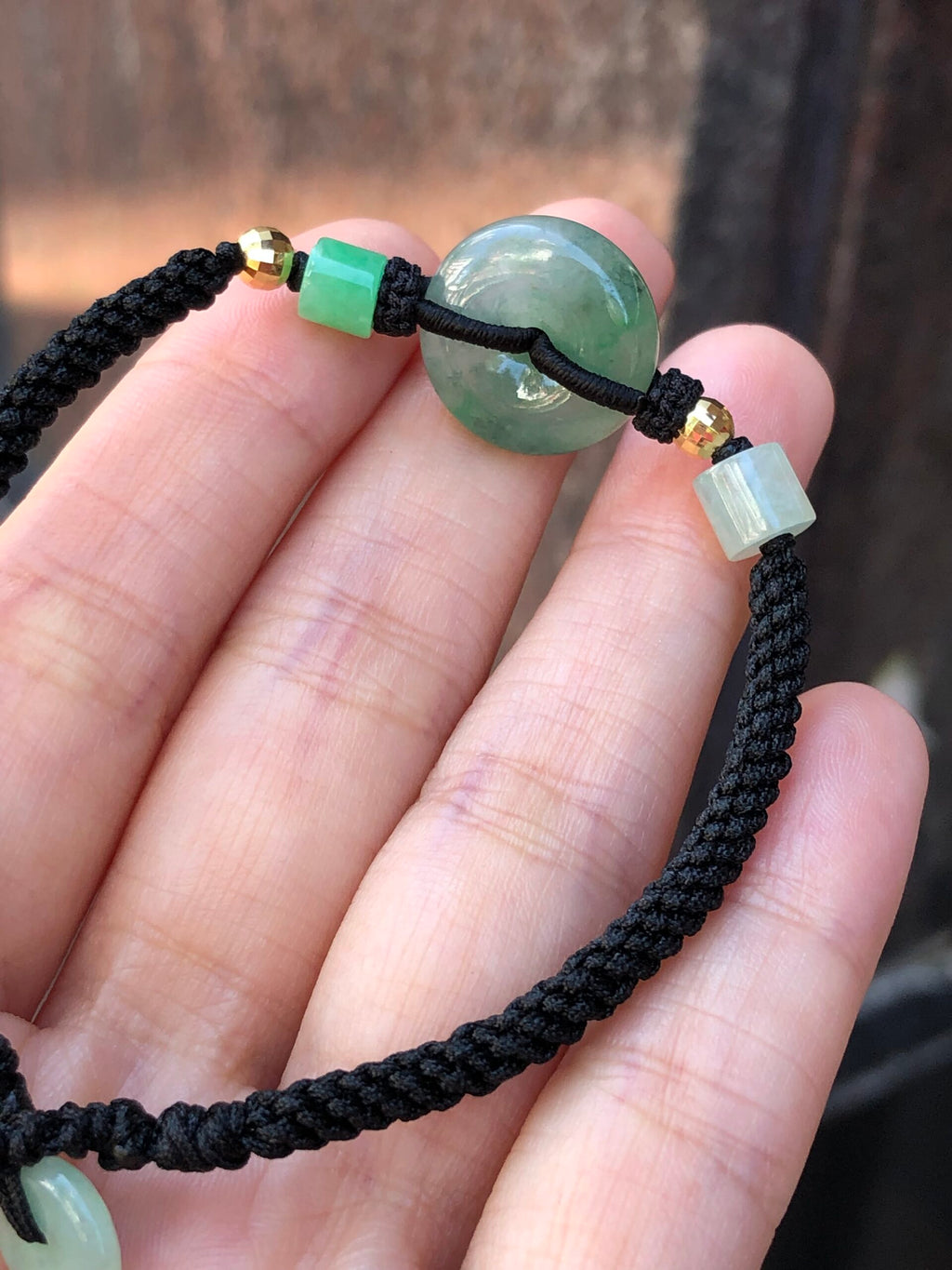 Icy Green Jade Safety Coin Bracelet