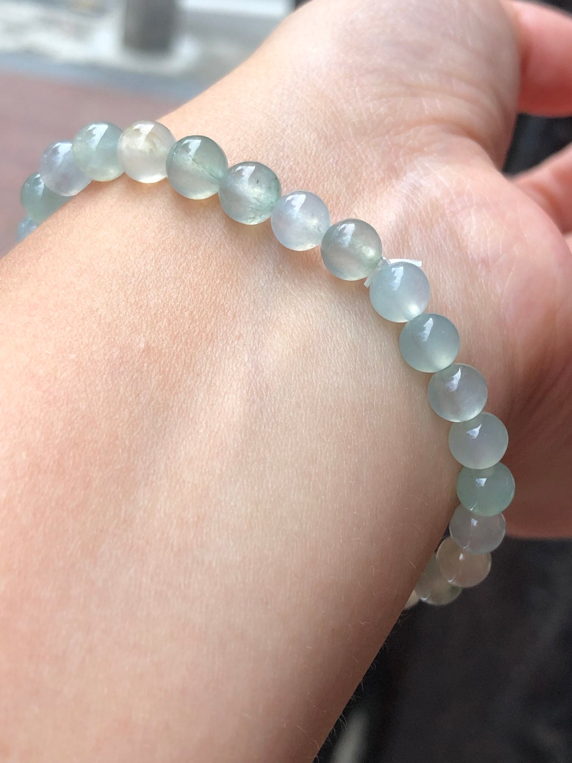 Icy Pastel Colours Jade Beads Bracelet